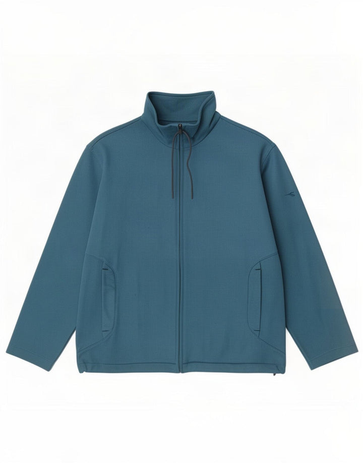 Diadora Damen-Trainingsanzug-Top-Jacke, UK 16, Größe L, blau, Polyester