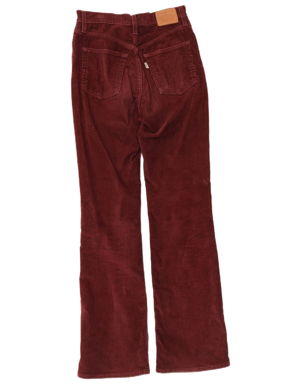 Levi's Damen Ribcage Bootcut Cordhose W26 L33 Burgunderrote Baumwolle