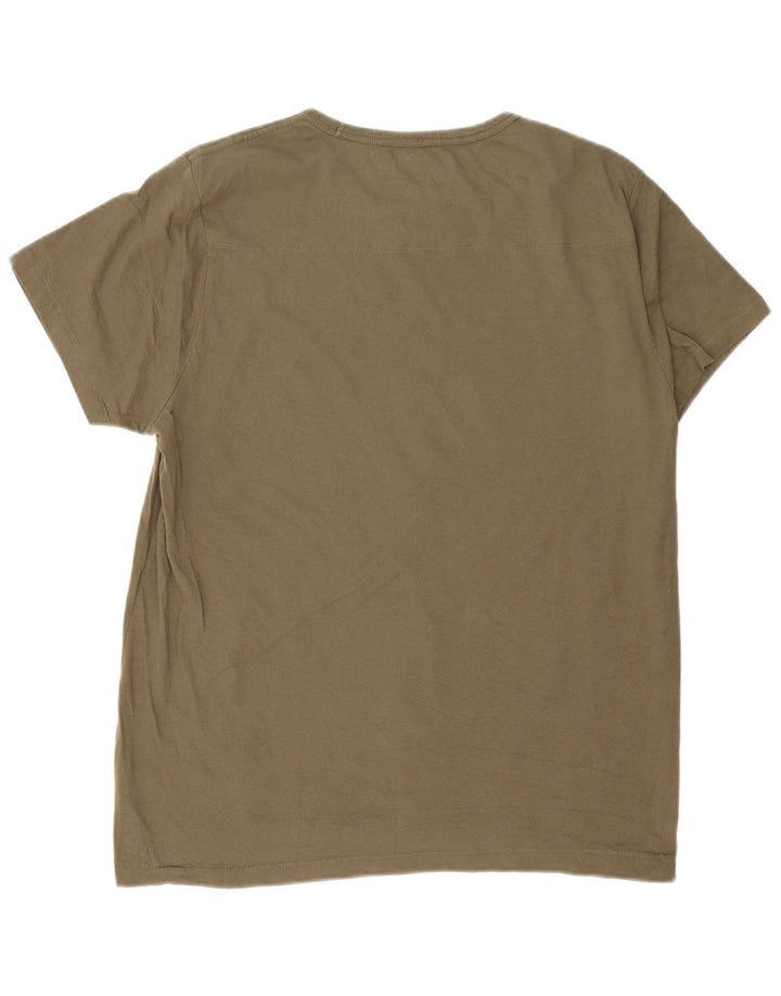 French Connection Herren T-Shirt Top XL Khaki Baumwolle