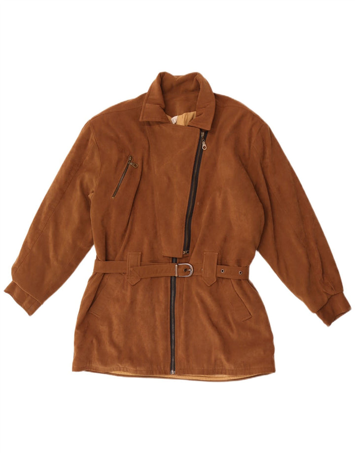 Vintage Damen Utility Jacke EU 42 Groß Braun