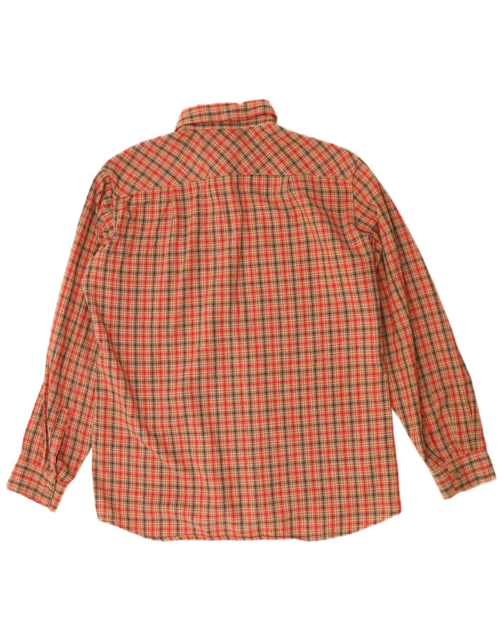 Ivy Oxford Herren Flanellhemd Mittelrot kariert