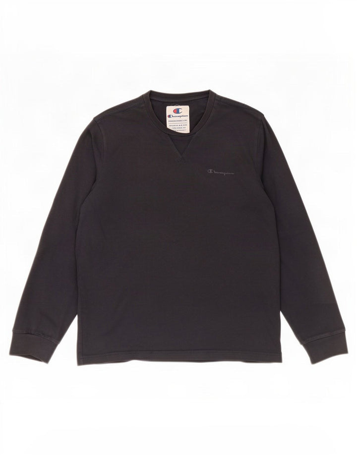 Champion Herren-Oberteil, langärmelig, mittelblau, Baumwolle