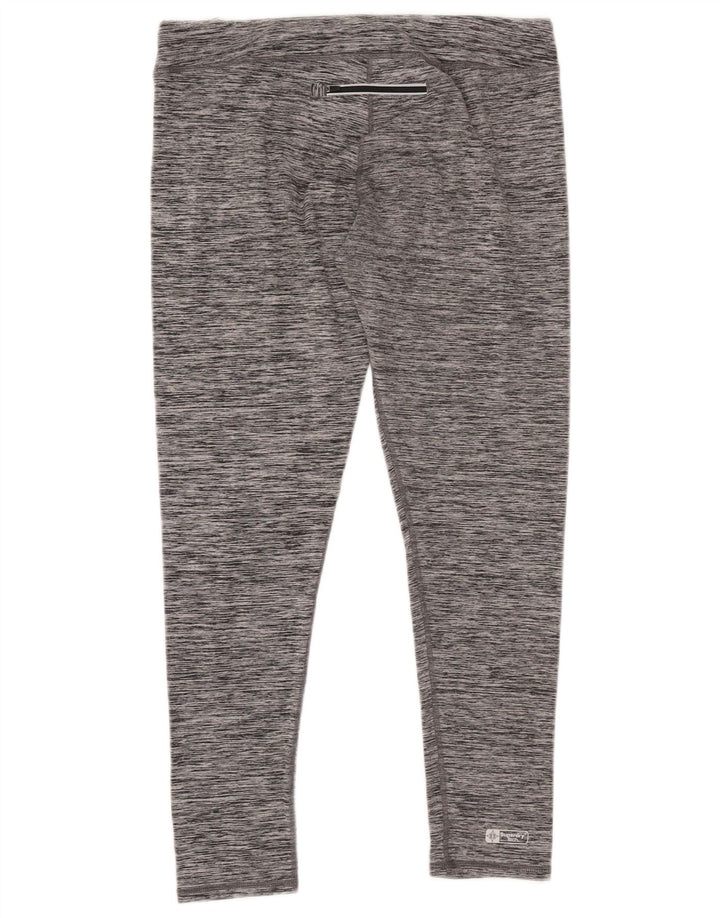SUPERDRY Grafik-Leggings für Damen, UK 14, Größe L, grau meliert, Polyester