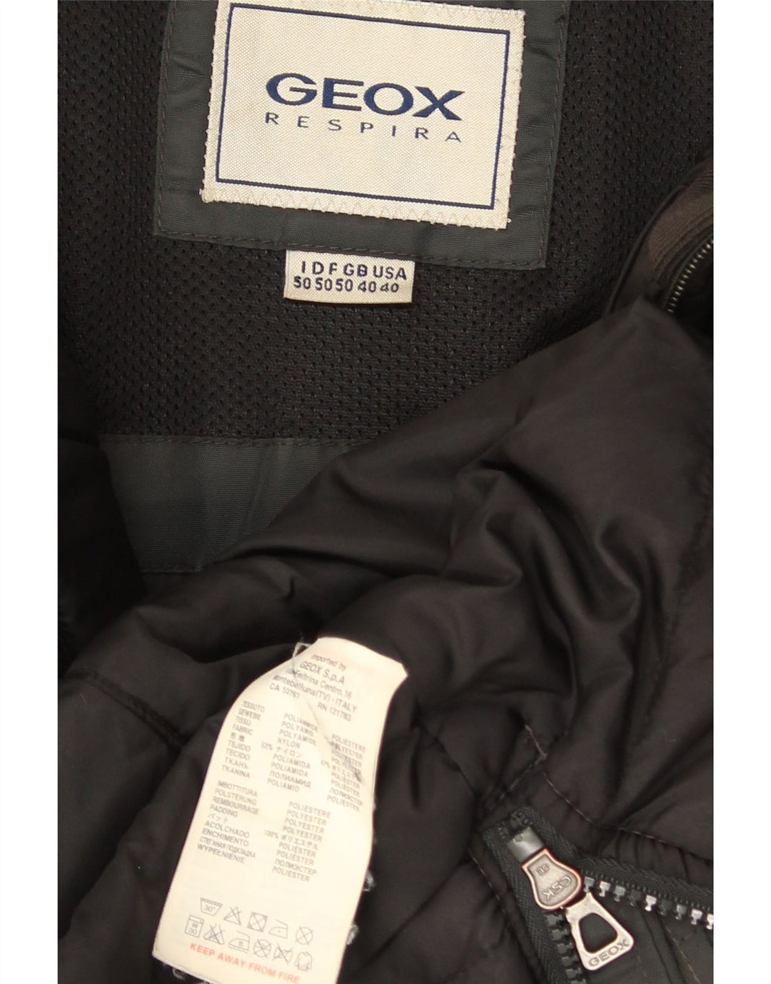 Geox Herren Respira Utility Jacke UK 40 Large Grau Polyamid