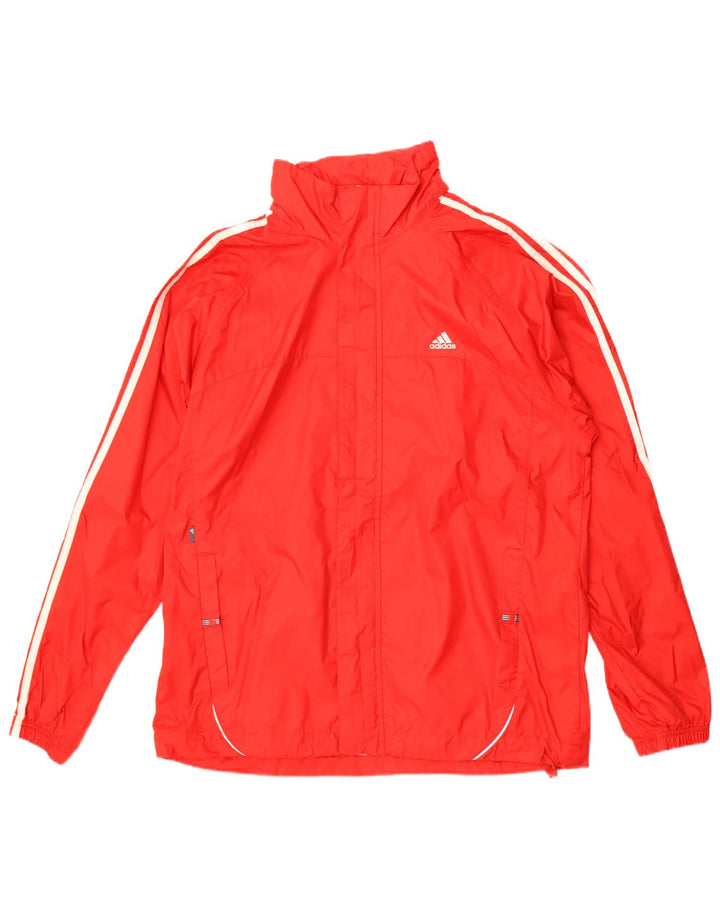Adidas Herren-Regenjacke mit Kapuze, UK 38, mittelrot, Polyester
