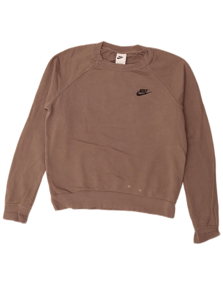 Nike Damen-Sweatshirt in Übergröße, Größe 10, Größe S, braun, Baumwolle
