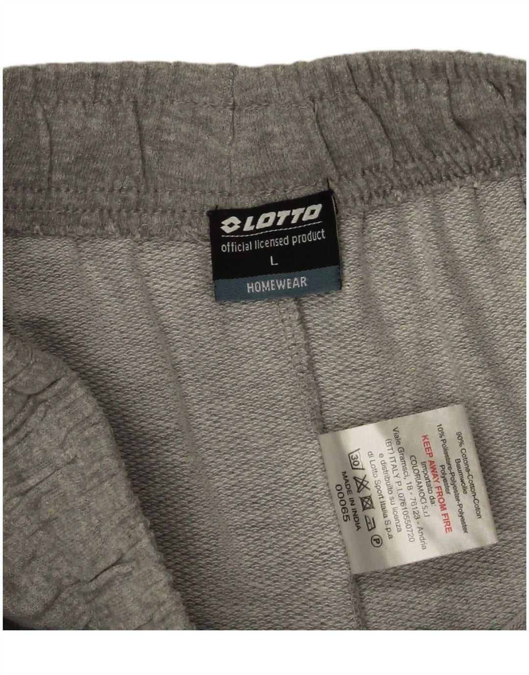 Lotto Herren-Sportshorts, groß, grau gesprenkelte Baumwolle