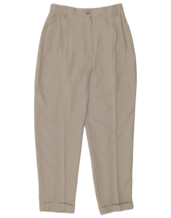 Vintage Damen High Waist Freizeithose IT 40 Small W26 L27 Beige