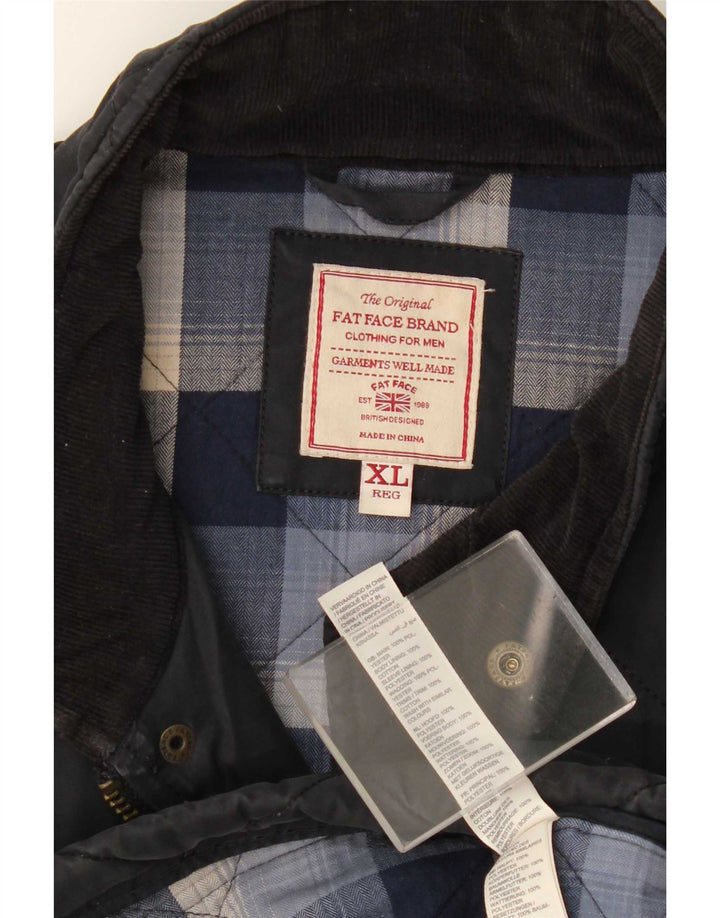 Fat Face Herren Steppjacke UK 42 XL Marineblau Baumwolle