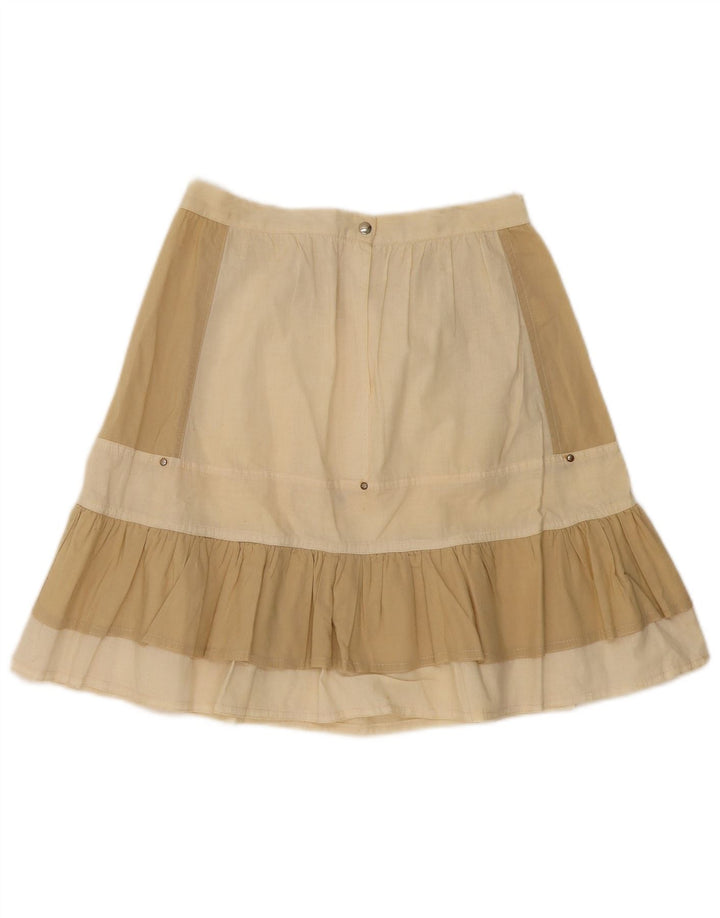 Vintage Damen A-Linienrock W25 Small Beige Colourblock