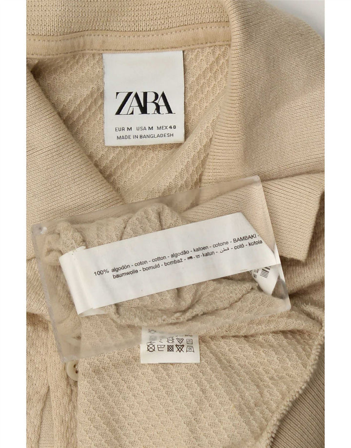 Zara Herren Poloshirt Mittelbeige Baumwolle