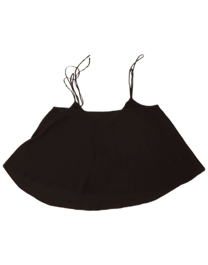 Topshop Damen Cami Top UK 12 Medium Schwarz Polyester