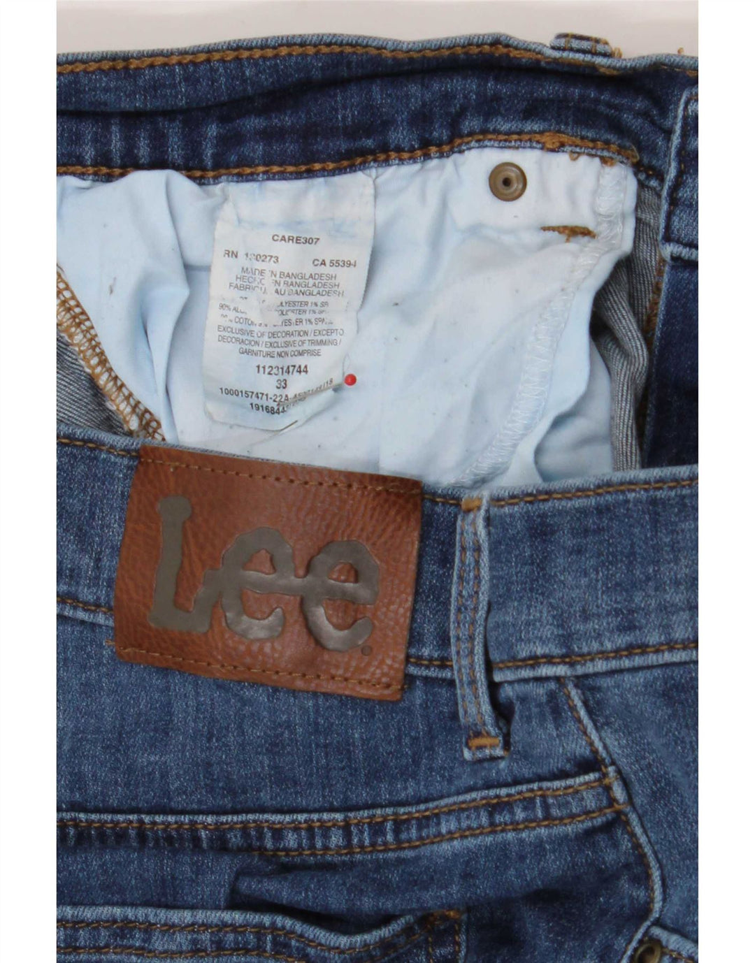 Lee Herren-Jeansshorts W33, große blaue Baumwolle