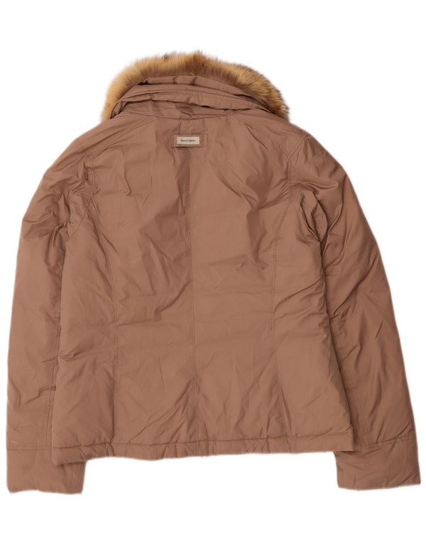 Henry Cottons Damen Wattierte Jacke IT 46 Large Braun Polyester