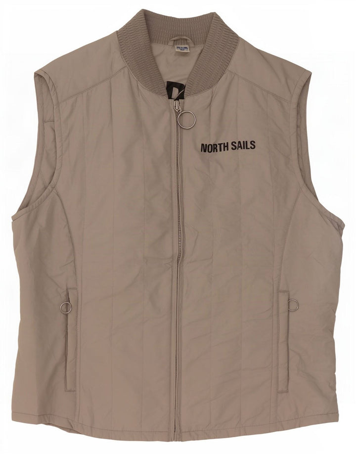 North Sails Herren Wattierte Weste UK 42 XL Beige Polyamid