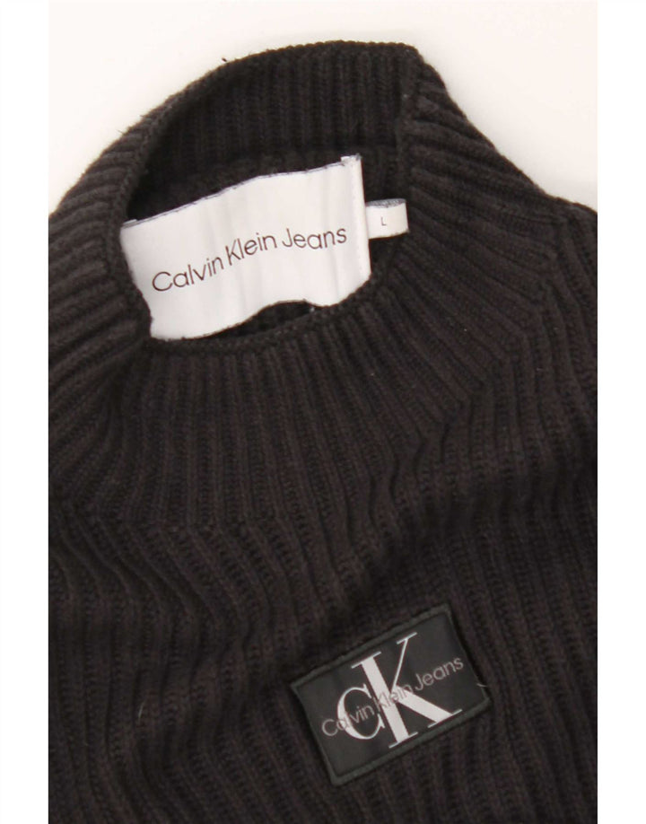 Calvin Klein Jeans Herren Rollkragenpullover, Pullover, Größe L, Schwarz