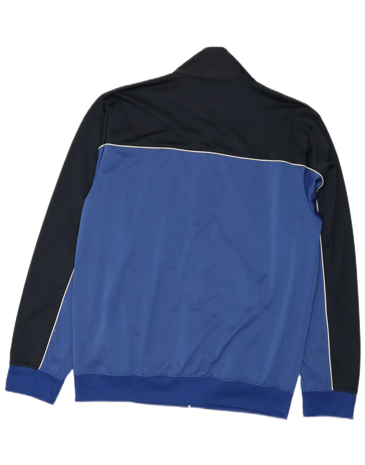 Champion Herren-Trainingsanzugoberteil mit Grafik, XL, blaues Farbblock-Polyester