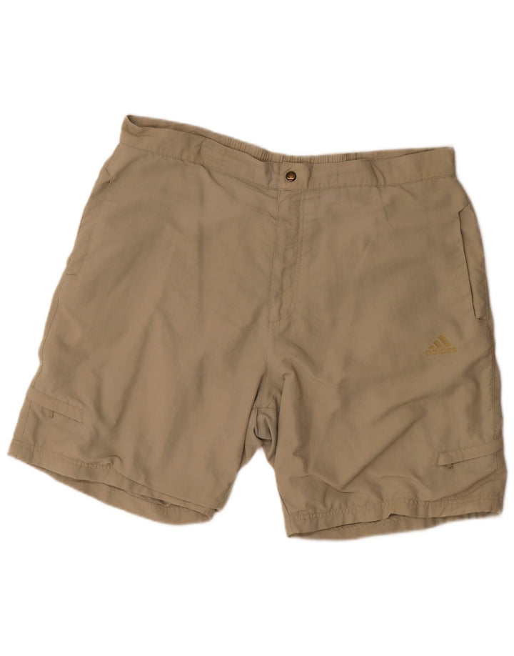 Adidas Herren Cargo Shorts XL W38 Beige Polyamid