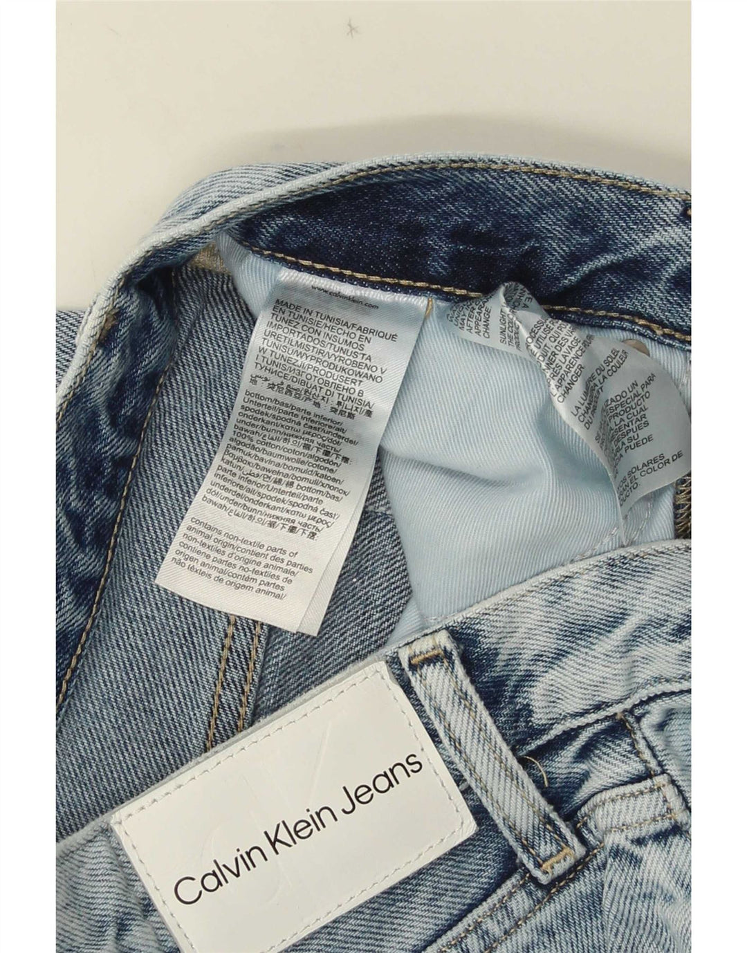 Calvin Klein Herren Bootcut Jeans W30 L33 Blaue Baumwolle
