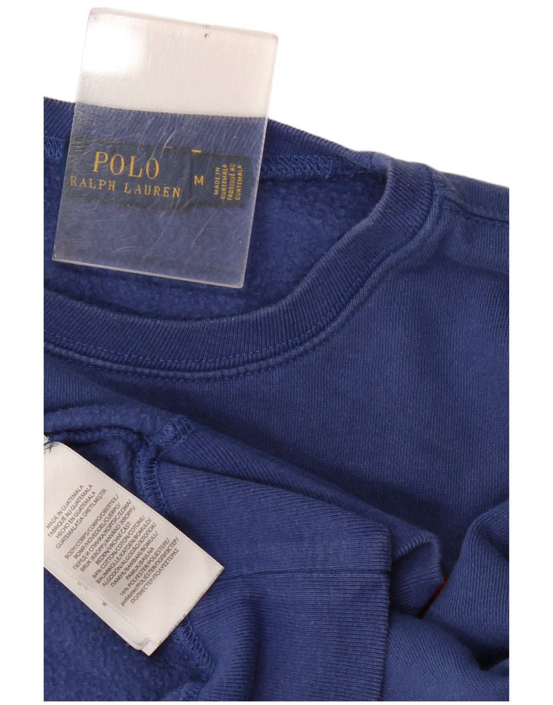 Polo Ralph Lauren Damen Grafik-Sweatshirt-Pullover UK 14 Mittelblau