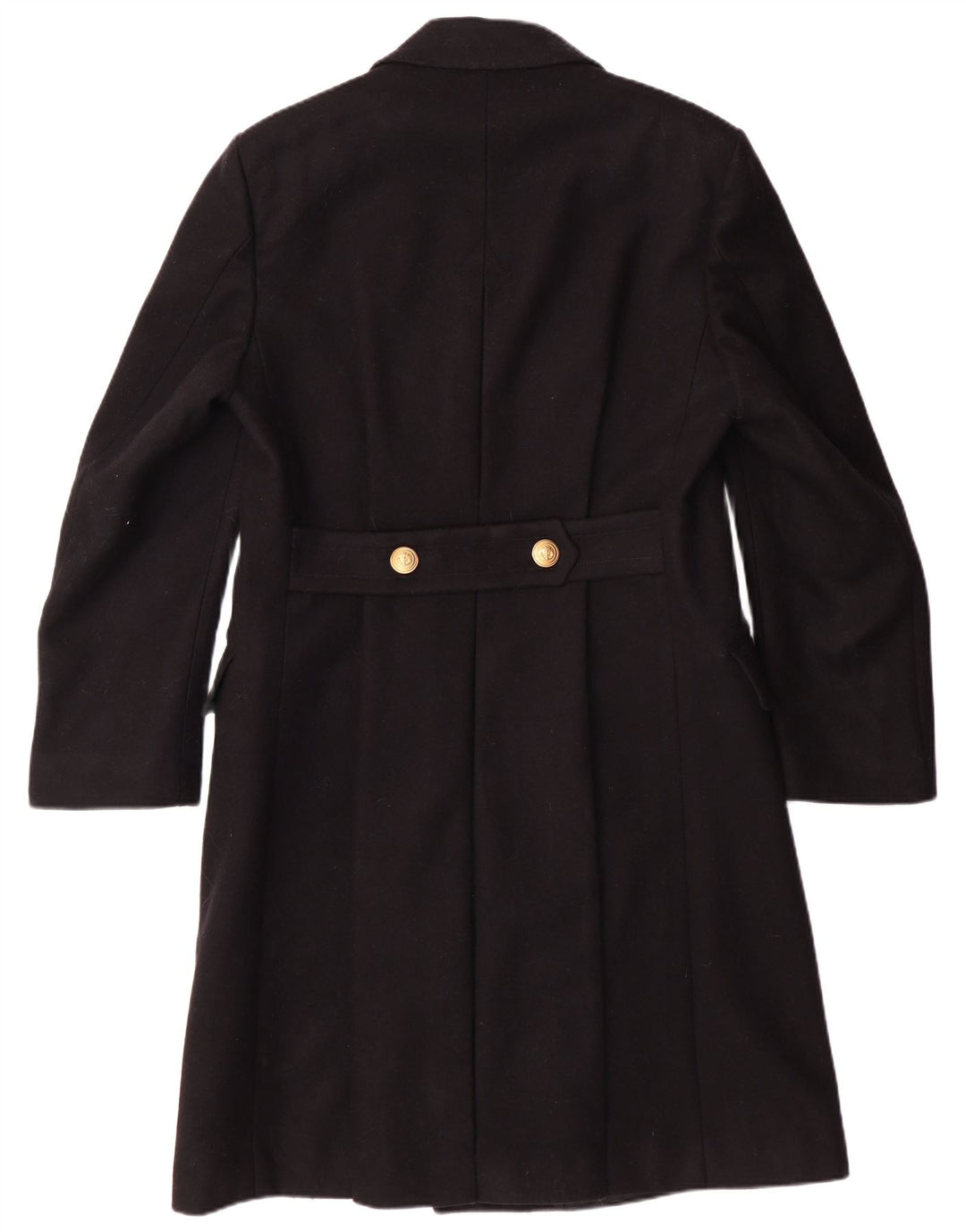 MARINA MILITARE Womens Double Breasted Overcoat IT 46 Large Black Wool