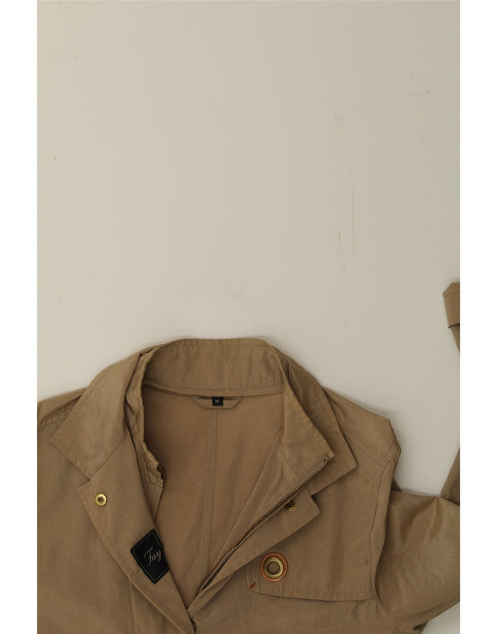 FAY Womens Trench Coat UK 14 Medium Beige Cotton Vintage Fay and Second-Hand Fay from Messina Hembry 