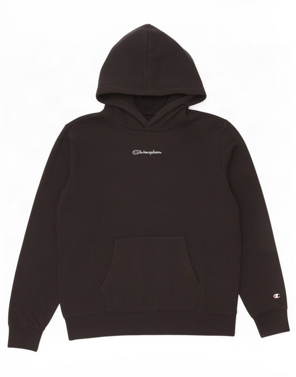 Champion Damen-Kapuzenpullover mit Grafik, UK 16, Größe L, Schwarz, Baumwolle