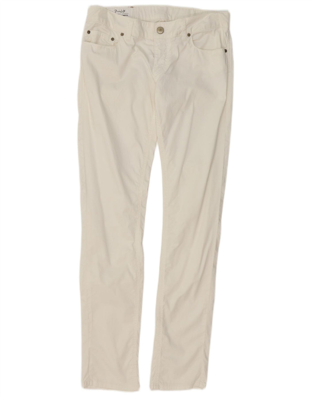 DONDUP Womens Slim Casual Trousers W30 L31 White Cotton