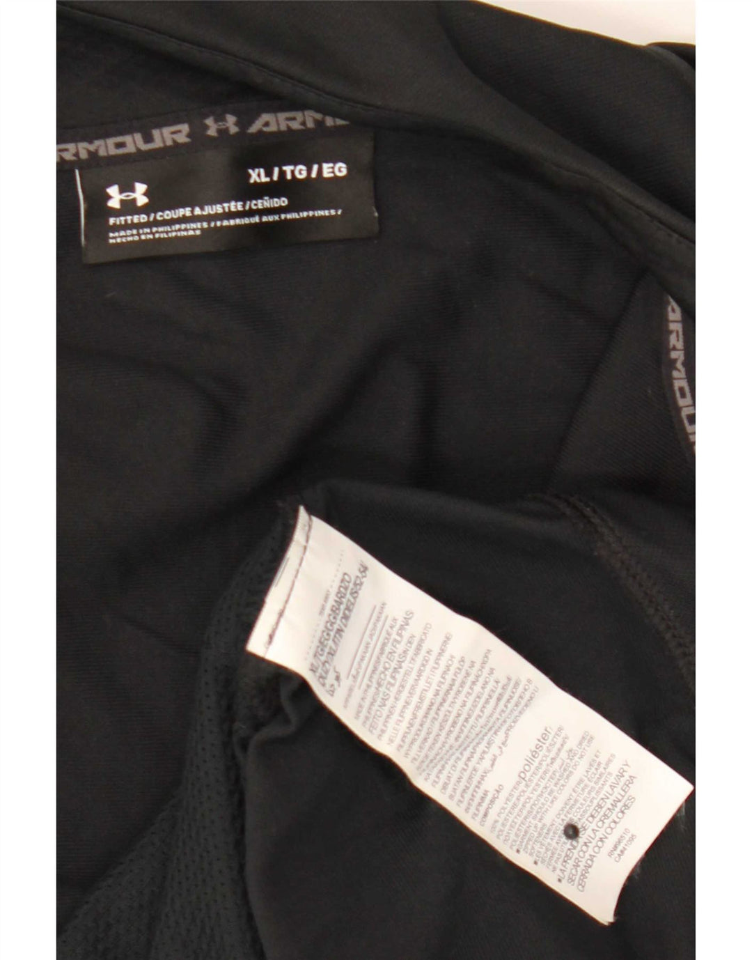 Under Armour Herren-Trainingsanzug-Topjacke XL aus schwarzem Polyester