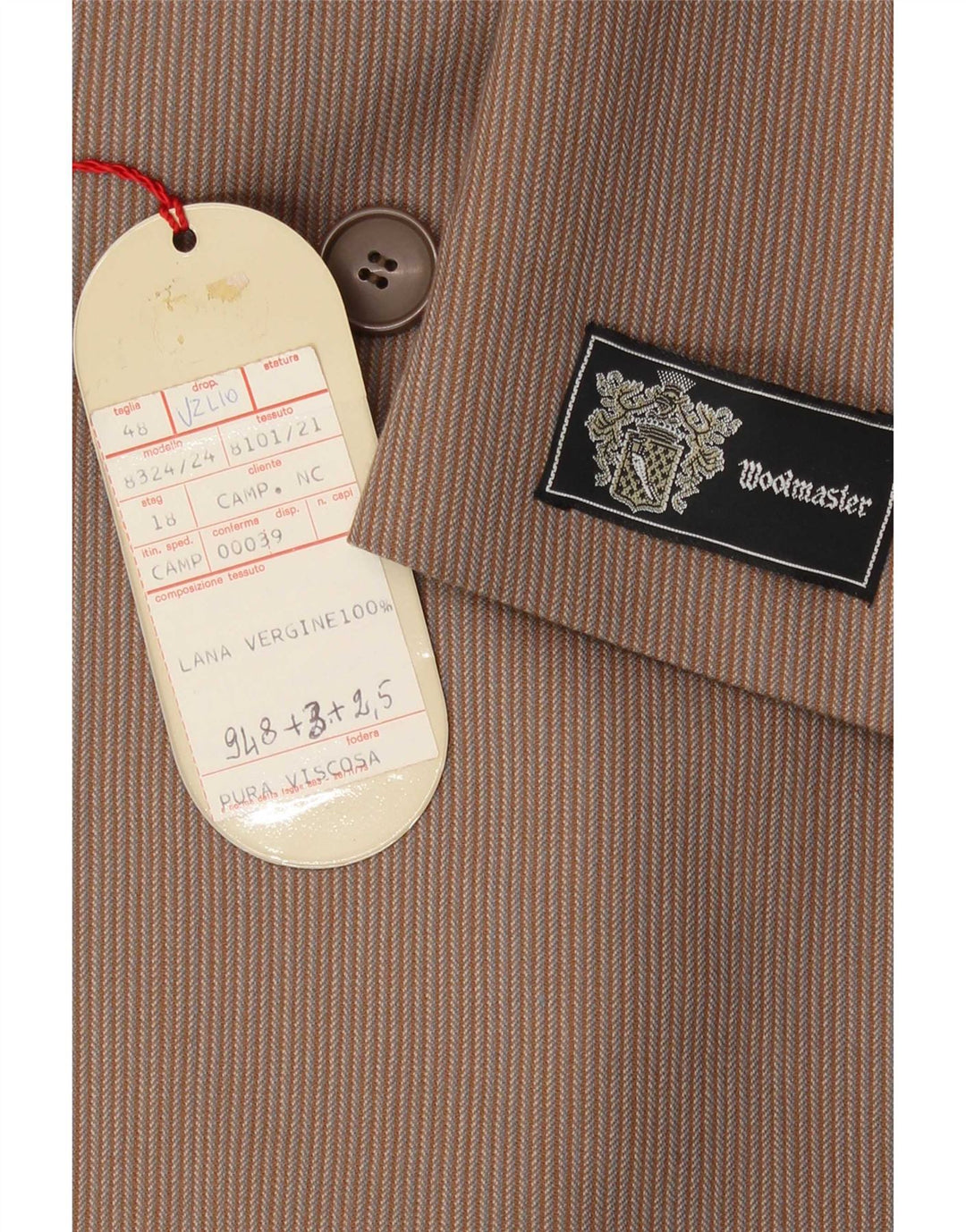 Vintage Herren 2-teiliger Anzug IT 48 Medium W30 L32 Brauner Nadelstreifen