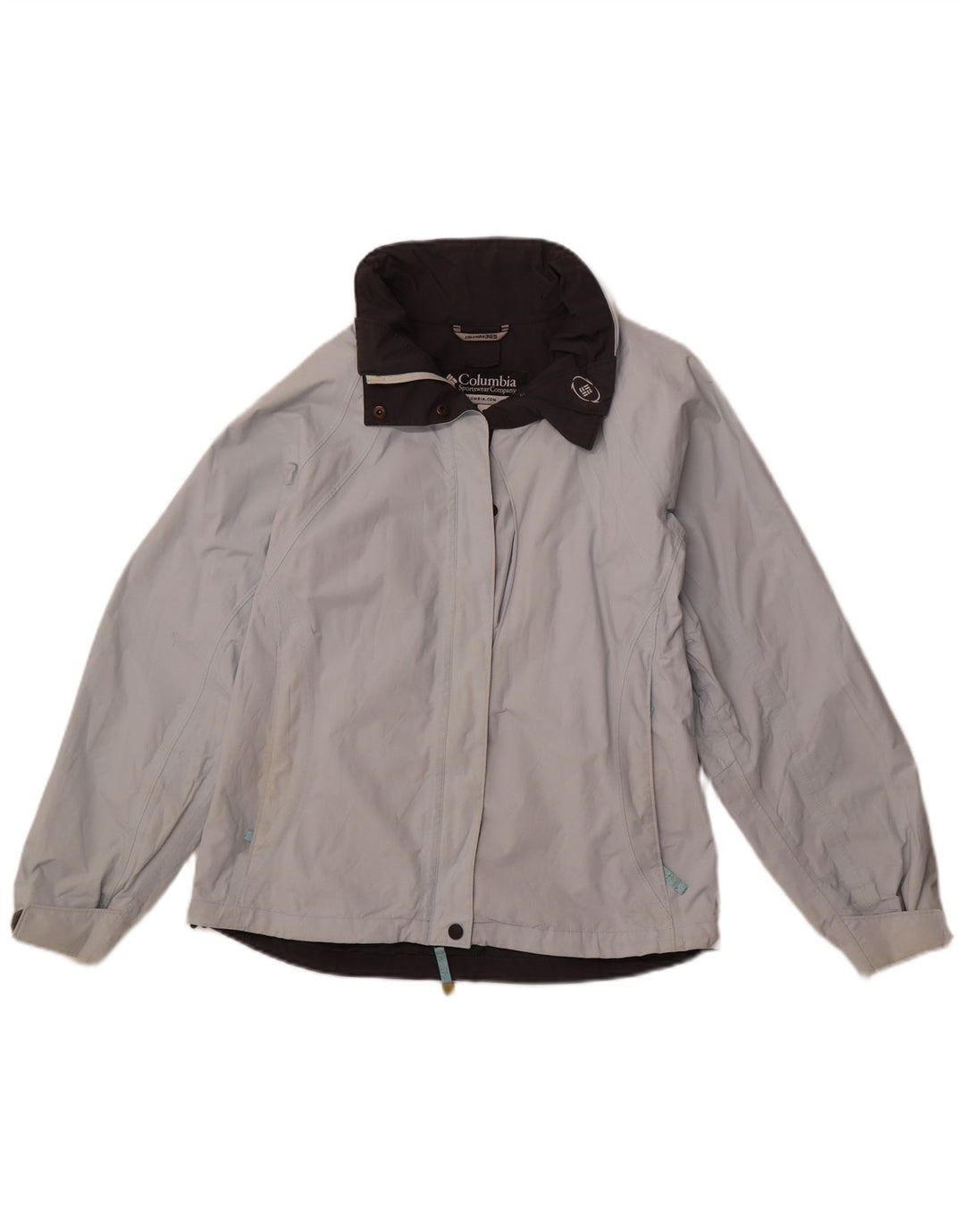 COLUMBIA Damen-Windbreakerjacke mit Kapuze, UK 14, Mittelblau, Nylon, Sport