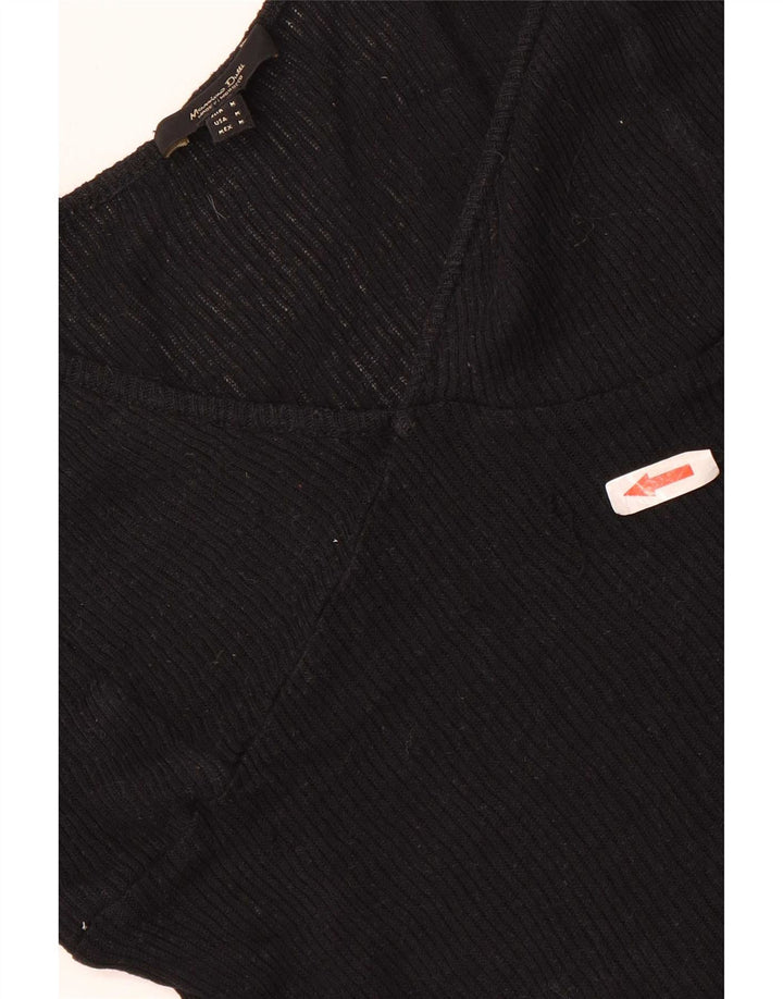 Massimo Dutti Damen Weste Top UK 12 Medium Schwarz