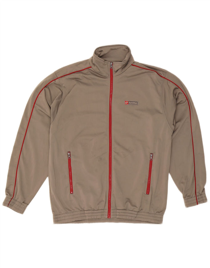 Lotto Herren Trainingsanzug Oberteil Jacke XL Grau Polyester
