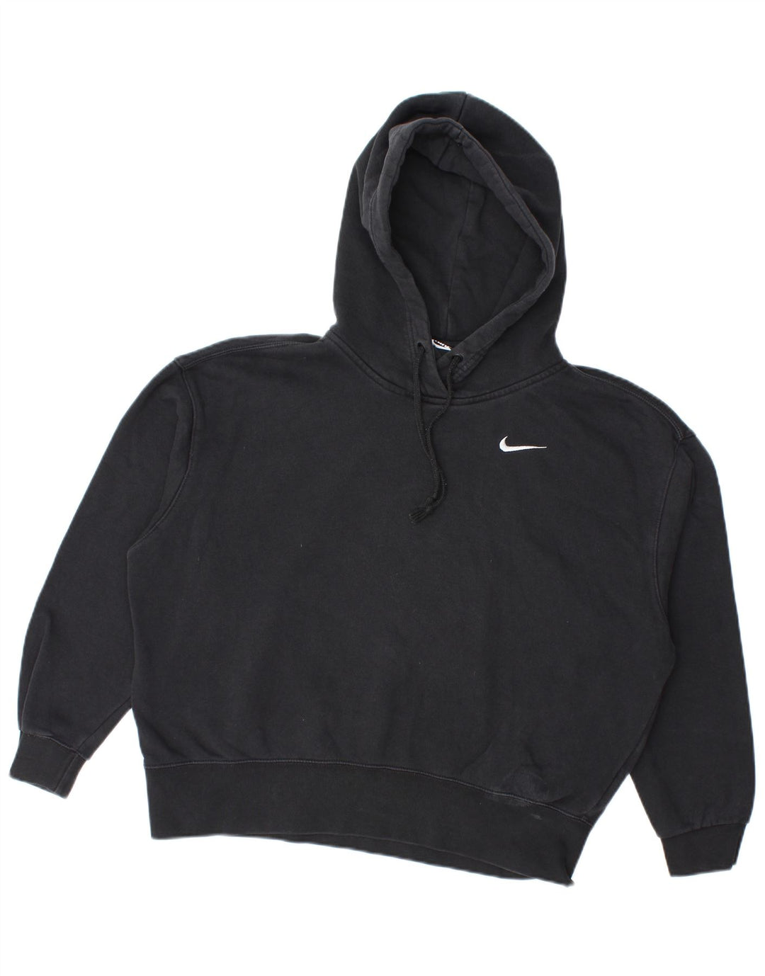 Nike Damen-Pullover mit übergroßem Kapuzenpullover, Gr. 10, Größe S, Schwarz, Baumwolle