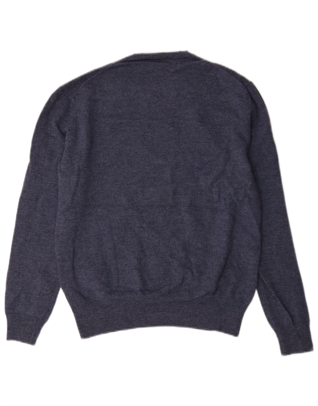 French Connection Herren-Pullover mit Rundhalsausschnitt, Mittelblaue Lammwolle