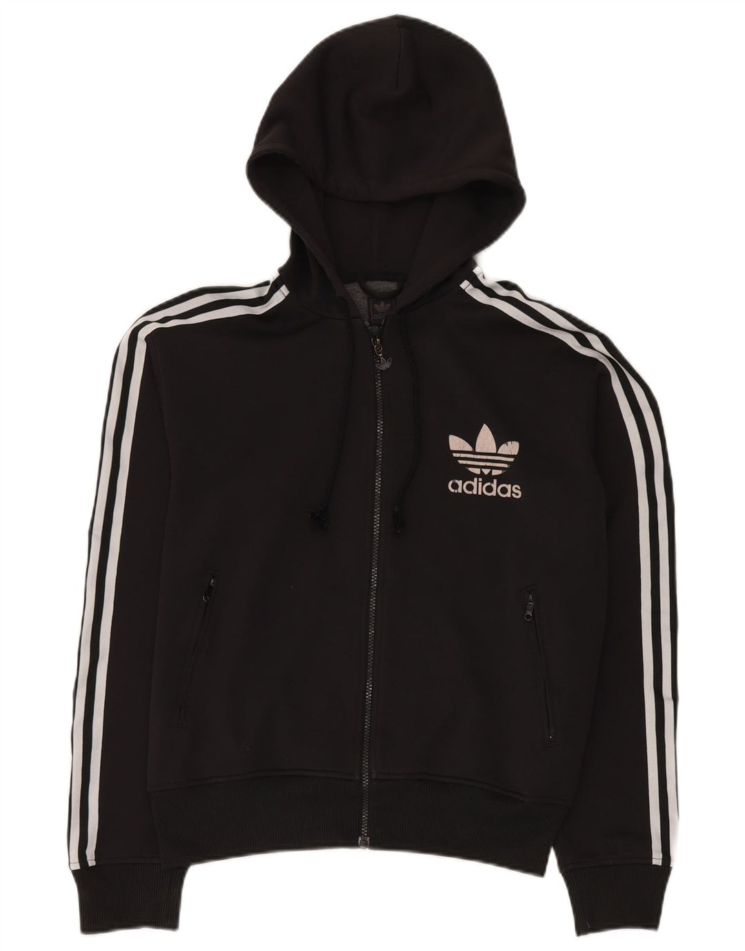Adidas Herren Zip Hoodie Pullover Medium Schwarz Polyester