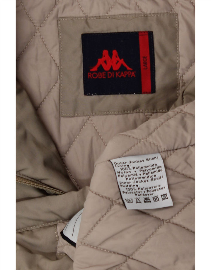 Kappa Herren Wattierte Jacke UK 40 Large Braun Polyamid