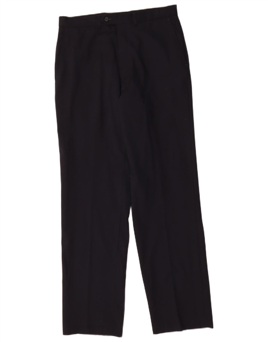 Gerade Freizeithose für Herren von Marks & Spencer, W32, L33, marineblaue Wolle