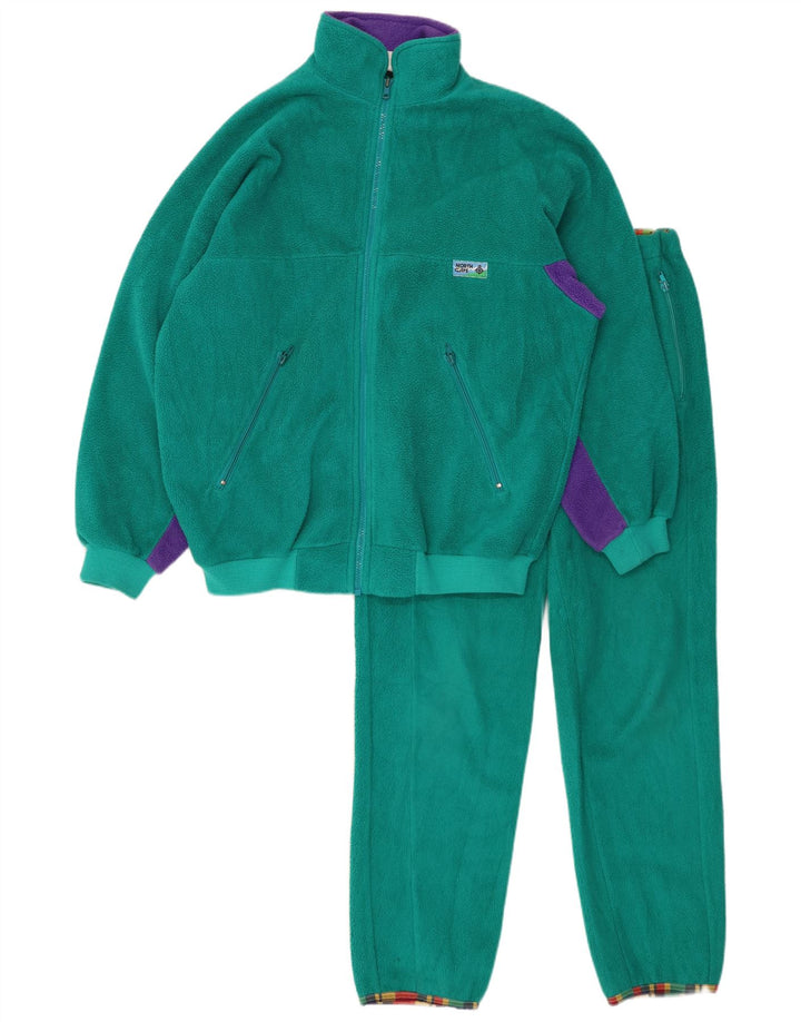 THINK PINK Damen Fleece-Trainingsanzug IT 42 Mittelgrüner Farbblock