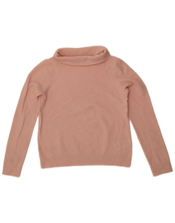 Hobbs Damen Crop Rollkragenpullover Pullover UK 10 Small Rosa Wolle