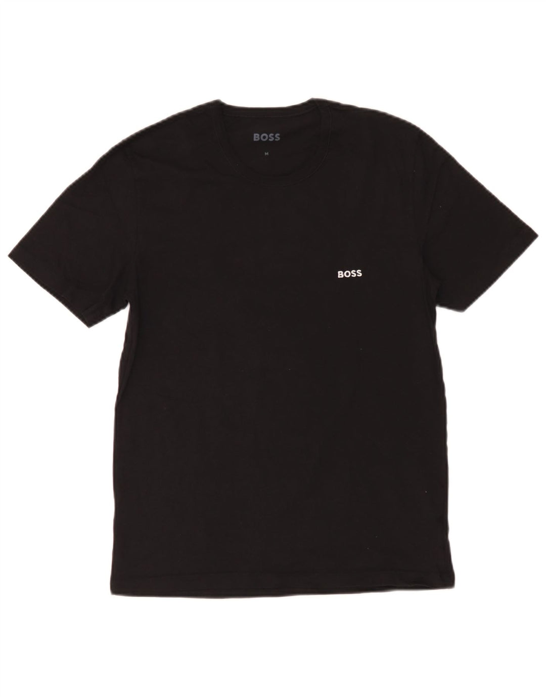 Hugo Boss Herren T-Shirt Top Medium Schwarz Baumwolle