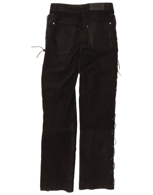 Highway 1 Damen Western-Hose mit weitem Bein, EU 34, XS, W24, L29, Schwarz, Biker