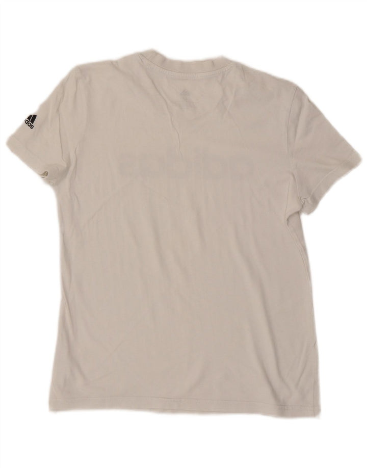 Adidas Damen Graphic T-Shirt Top UK 12/14 Medium Weiß