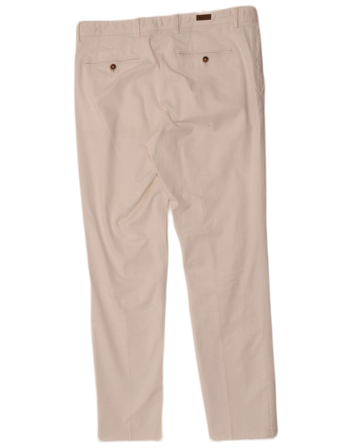 Massimo Dutti Herren Slim Chino Hose EU 42 Large W32 L31 Weiß