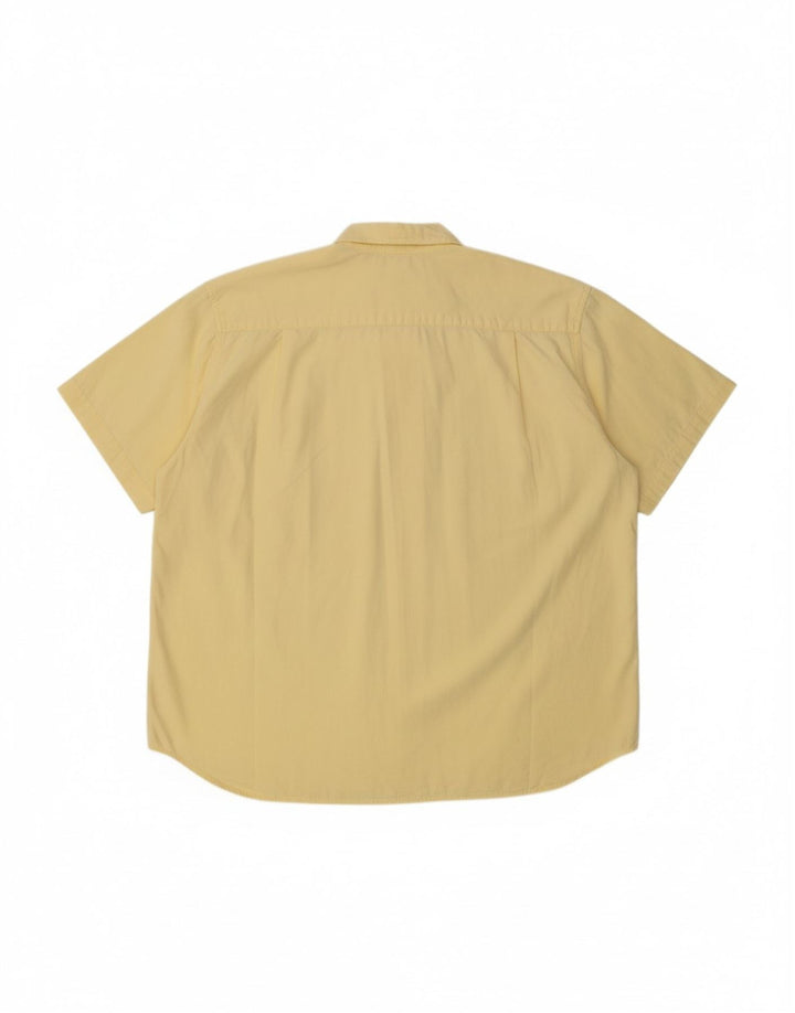 VINTAGE Mens Short Sleeve Shirt XL Yellow