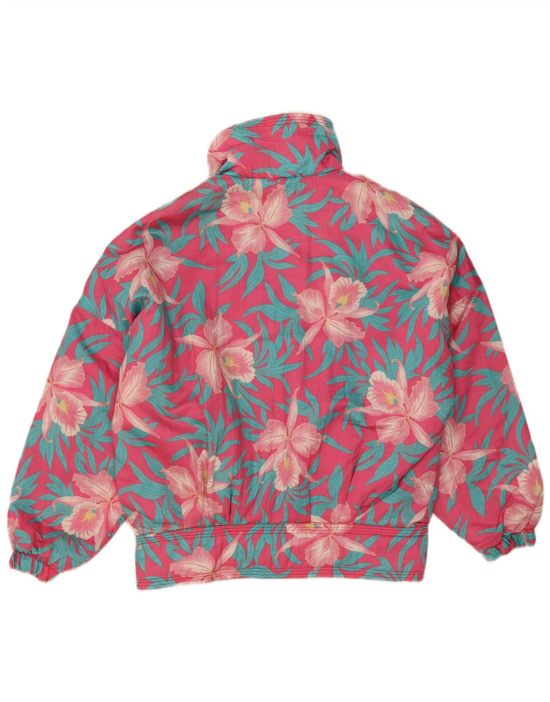 Peralp Damen-Winddichte, übergroße Skijacke, IT 38, XS, Rosa, Blumenmuster, Polyester