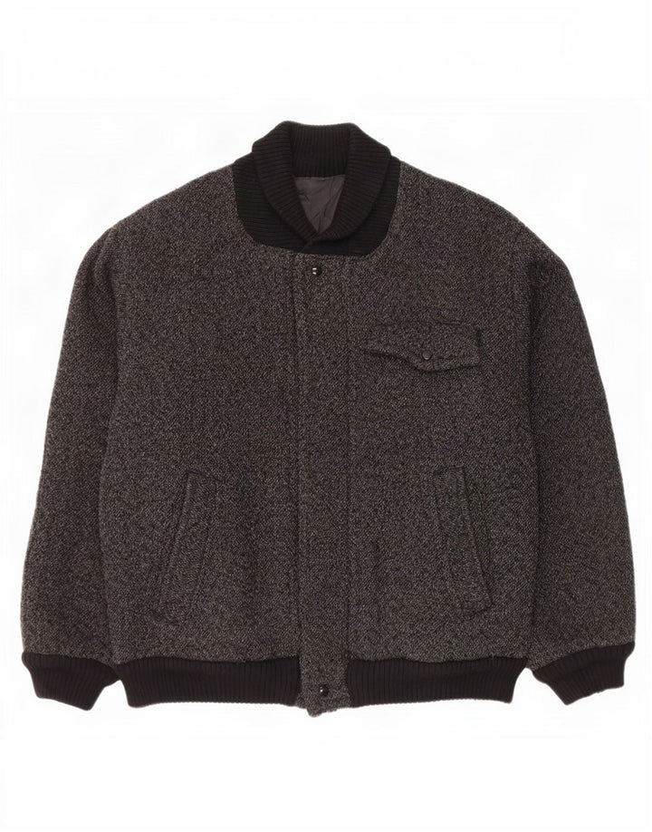 Vintage Herren Bomberjacke UK 40 Large Schwarz
