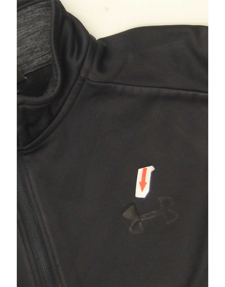 Under Armour Herren Cold Gear Zip Neck Sweatshirt Pullover XS Schwarz Polyester
