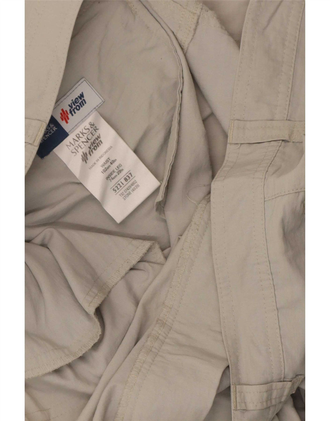 Gerade Damen-Cargohose von Marks & Spencer, Breite 40, Länge 29, Grau, Polyamid