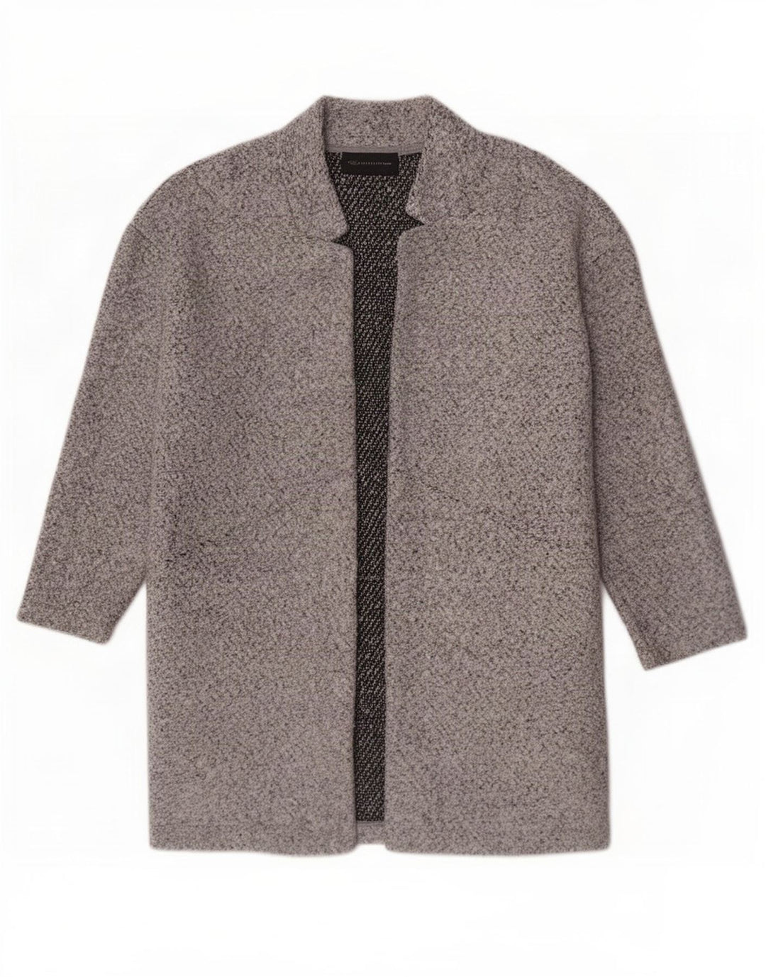 Marks & Spencer Offener Damenmantel UK 12 Mittelgraues Polyester